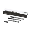3 recambios Rollerball Small, negro misterioso – Medio