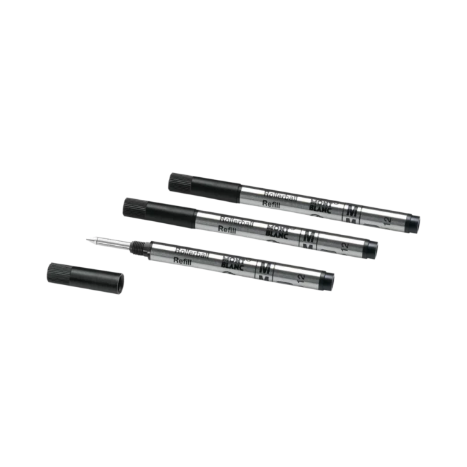 3 recambios Rollerball Small, negro misterioso – Medio