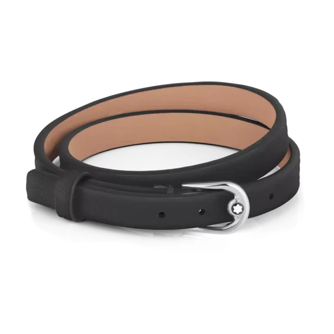 Brazalete con hebilla de herradura negra, tamaño ajustable