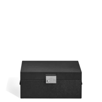 Caja coleccionista para relojes en cuero negro