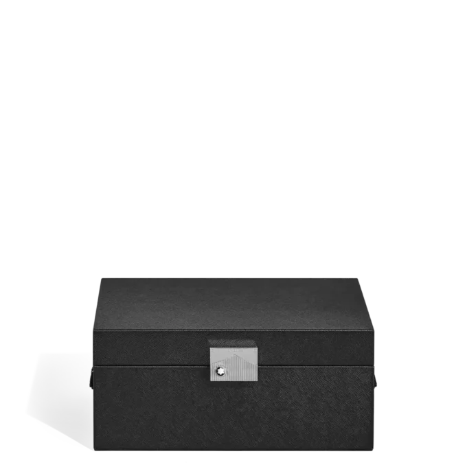 Caja coleccionista para relojes en cuero negro