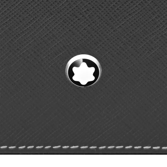 Caja de escritorio de cuero para tres instrumentos de escritura y un tintero