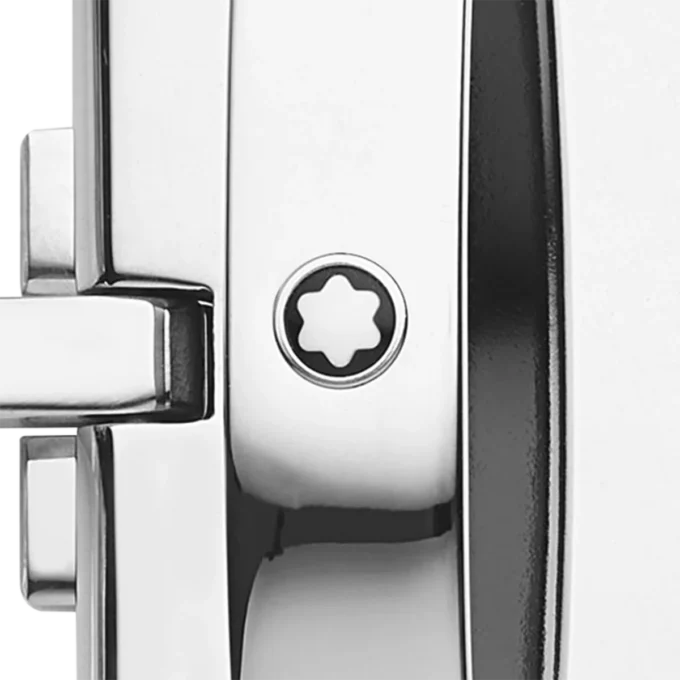 Cinturón de cuero de 35 mm con hebilla de herradura sfumato verde británico