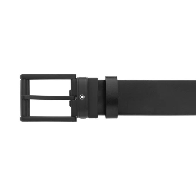 Cinturón reversible de cuero azul/negro de 35 mm