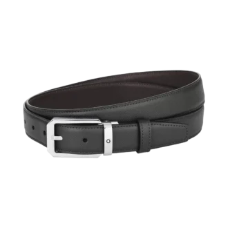 Cinturón reversible de cuero negro/marrón de 30 mm