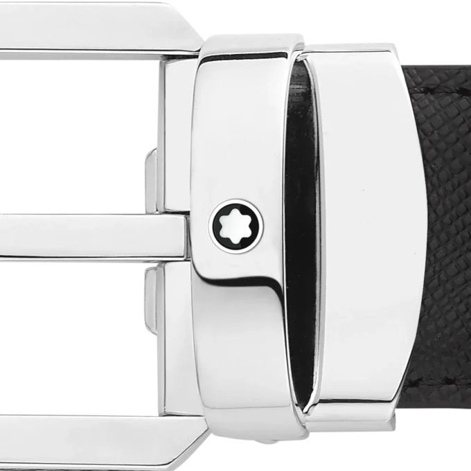 Cinturón reversible de cuero negro/marrón de 30 mm