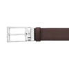Cinturón reversible de piel negro/marrón de 35 mm