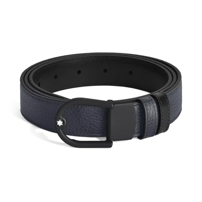 Cinturón reversible Horseshoe de 30 mm en piel granulada