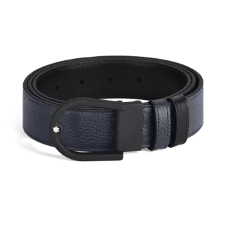 Cinturón reversible Horseshoe de 35 mm en piel granulada