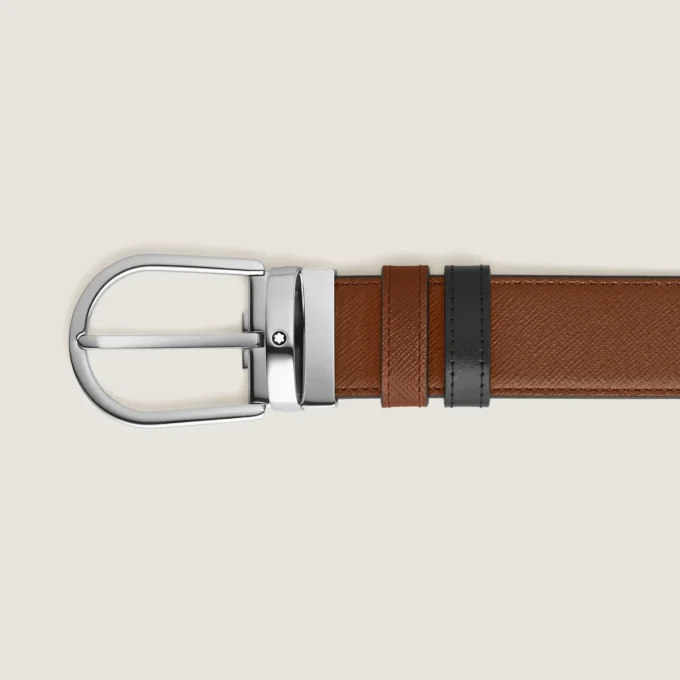 Cinturón reversible Horseshoe de 35 mm en piel Sartorial