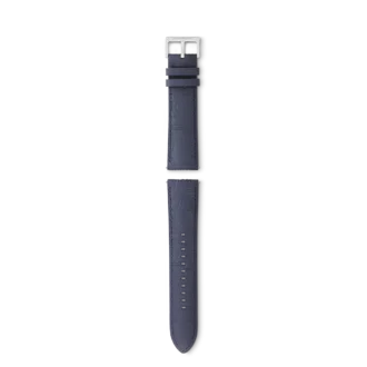 Correa de becerro azul con hebilla gris