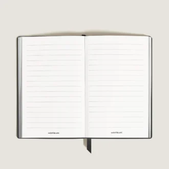 Cuaderno grande, cuero negro, negro, páginas rayadas