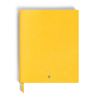 Cuaderno grande, piel Saffiano, amarillo Modena – Páginas rayadas