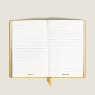 Cuaderno grande, piel Saffiano, amarillo Modena – Páginas rayadas