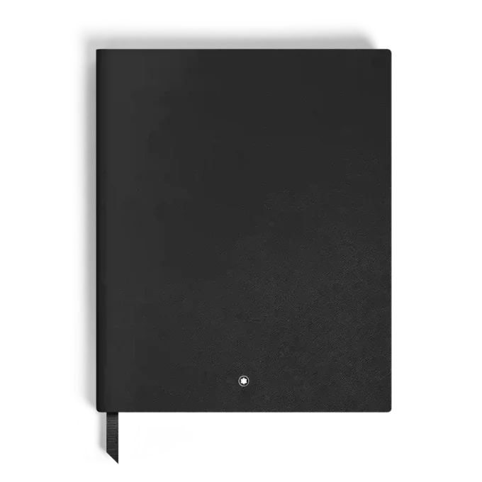 Cuaderno grande, piel Saffiano, negro – Páginas cuadriculadas