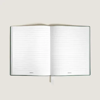 Cuaderno grande, piel Saffiano, verde británico – Páginas rayadas
