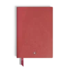 Cuaderno mediano, piel rojo ladrillo, rojo, páginas rayadas