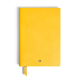 Cuaderno mediano, piel Saffiano, amarillo Modena – Páginas rayadas