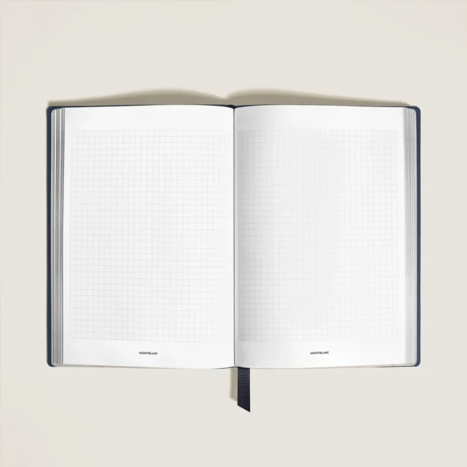 Cuaderno mediano, piel Saffiano, azul – Páginas cuadriculadas