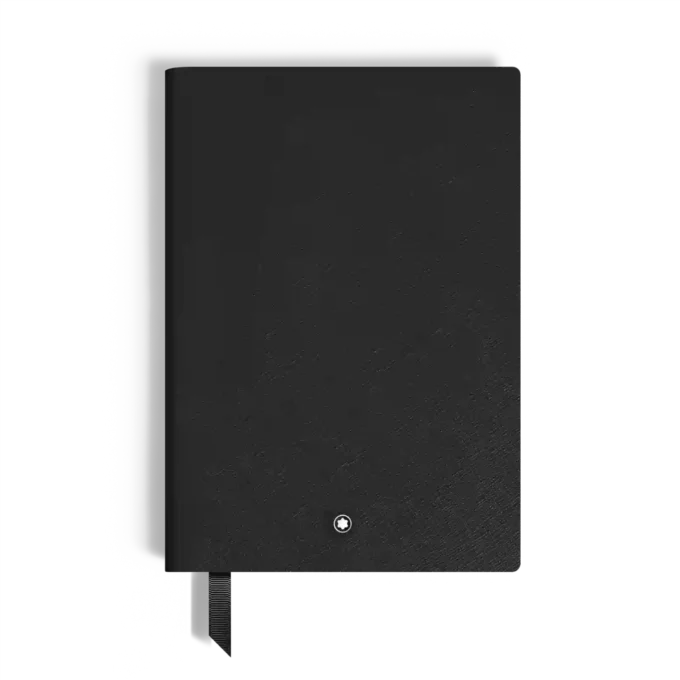 Cuaderno mediano, piel Saffiano, negro – Páginas cuadriculadas