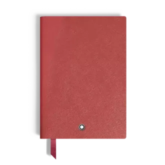 Cuaderno mediano, piel Saffiano, rojo – Páginas cuadriculadas