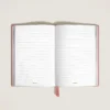 Cuaderno mediano, piel Saffiano, rosa pálido – Páginas rayadas