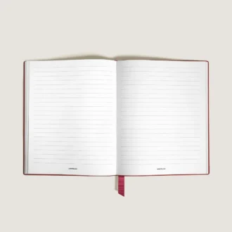 Cuaderno pequeño, cuero rojo ladrillo, rojo, páginas rayadas