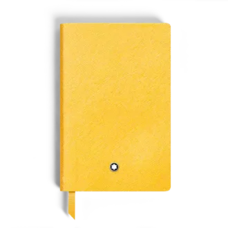 Cuaderno pequeño, piel Saffiano, amarillo Modena – Páginas rayadas