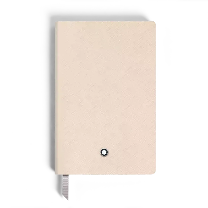 Cuaderno pequeño, piel Saffiano, beige nublado – Páginas rayadas Cuaderno pequeño, piel Saffiano, beige nublado – Páginas rayadas