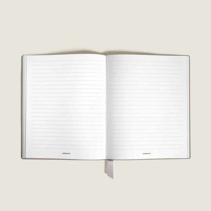 Cuaderno pequeño, piel Saffiano, beige nublado – Páginas rayadas Cuaderno pequeño, piel Saffiano, beige nublado – Páginas rayadas