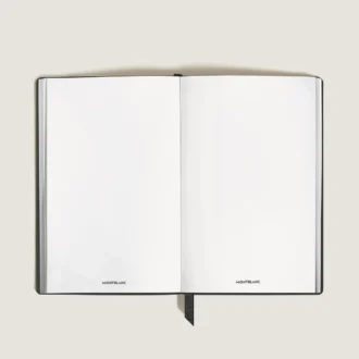 Cuaderno pequeño, piel Saffiano, negro – Páginas en blanco