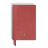 Cuaderno pequeño, piel Saffiano, rojo – Páginas en blanco