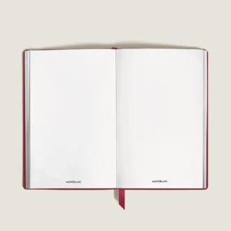 Cuaderno pequeño, piel Saffiano, rojo – Páginas en blanco
