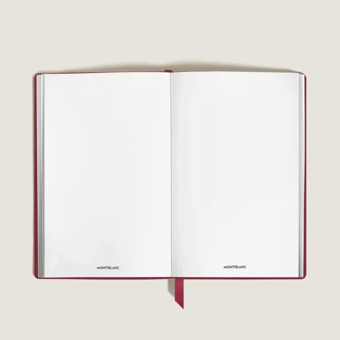 Cuaderno pequeño, piel Saffiano, rojo – Páginas en blanco