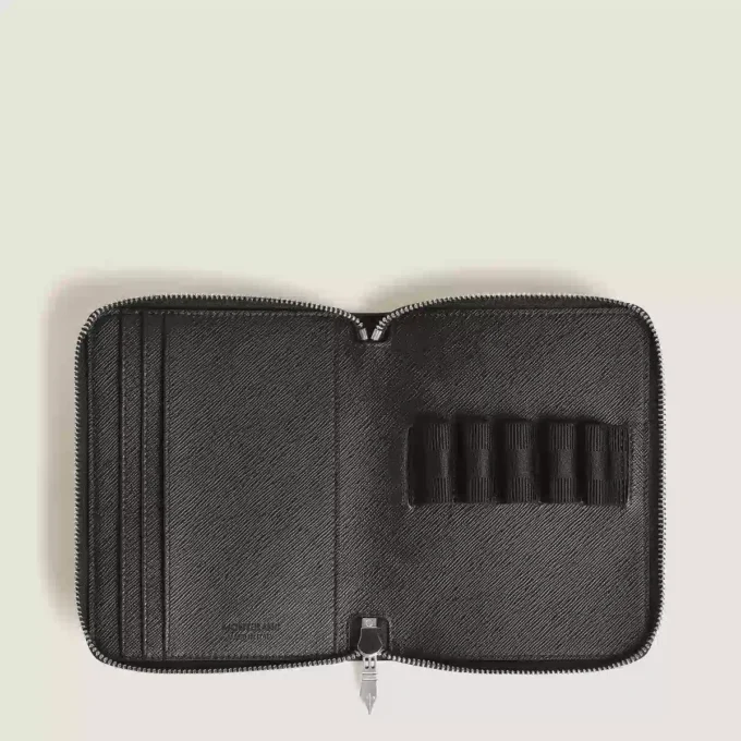 Estuche para 5 bolígrafos con cremallera