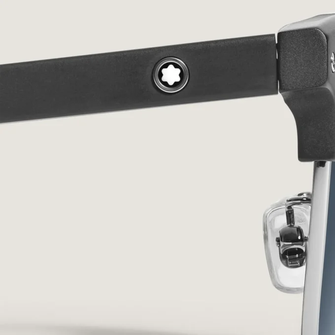 Gafas de sol cuadradas con montura de acetato de color negro