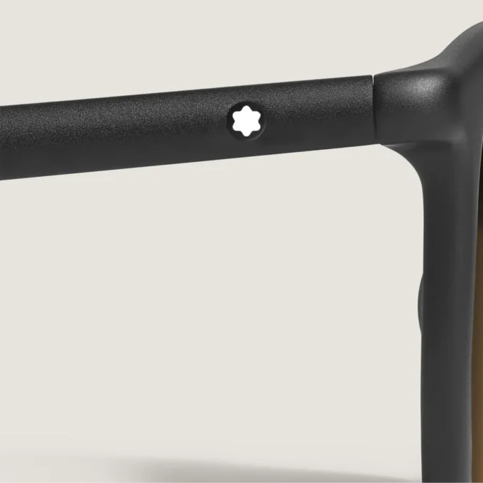 Gafas de sol cuadradas con montura de acetato de color negro