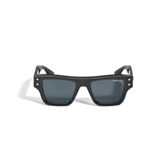 Gafas de sol rectangulares con montura de acetato de color negro