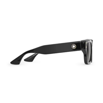 Gafas de sol rectangulares con montura de acetato de color negro