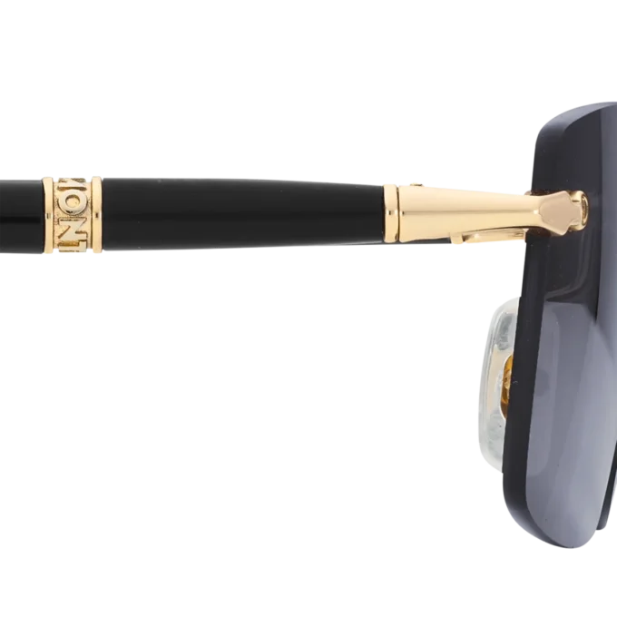 Gafas de sol rectangulares con montura metálica dorada