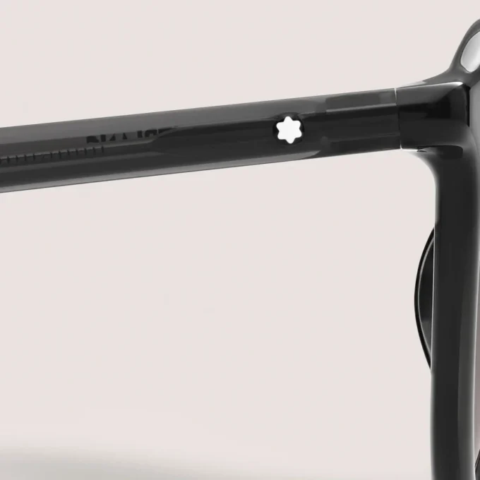 Gafas de sol redondas con montura de acetato inyectado en color negro