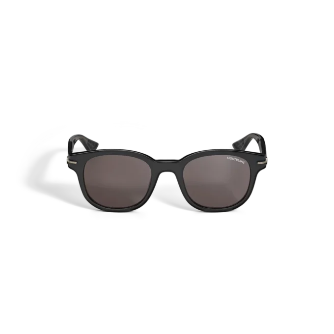 Gafas de sol redondas con montura de acetato negro