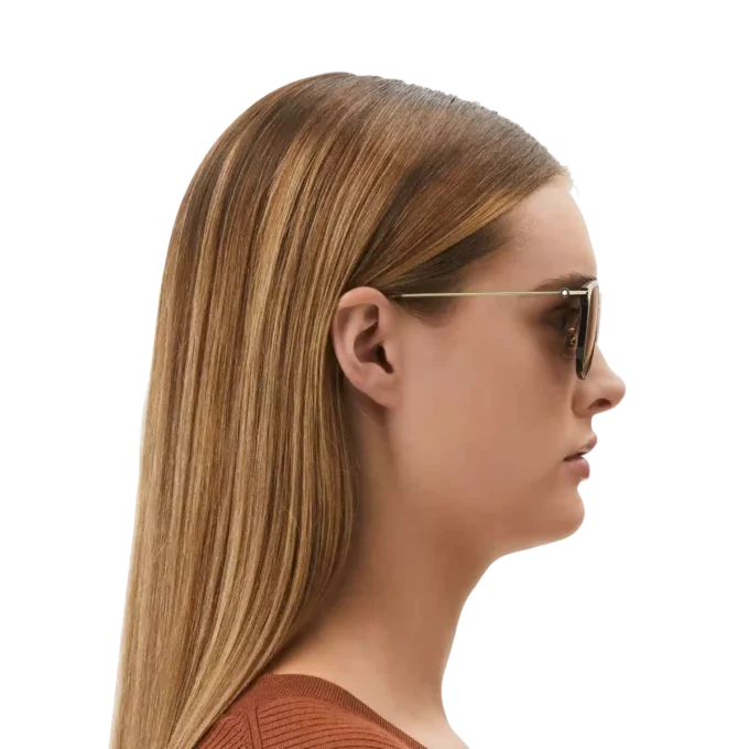 Gafas de sol redondas con montura inyectada en negro