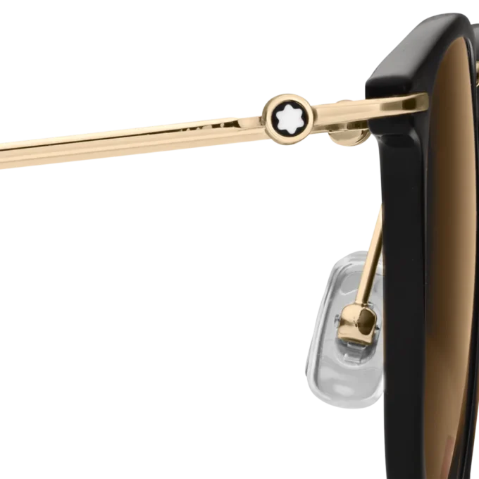 Gafas de sol redondas con montura inyectada en negro