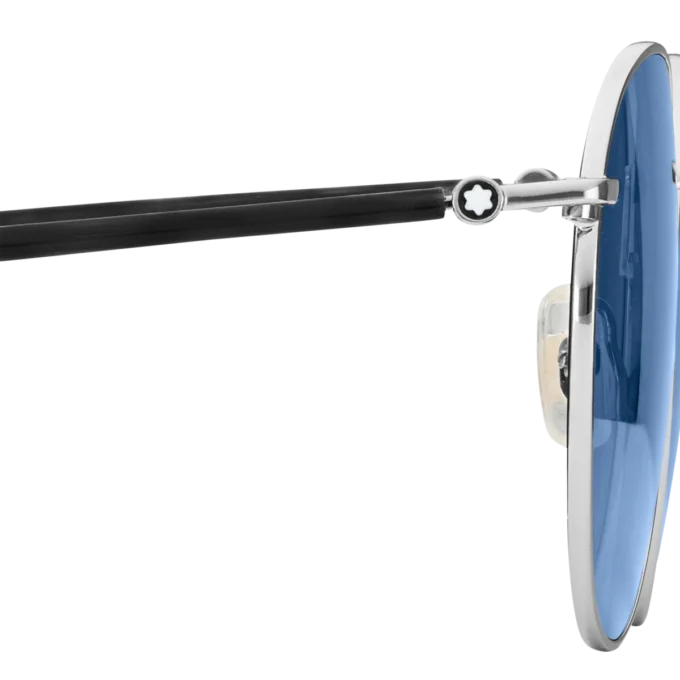 Gafas de sol redondas con montura metálica color rutenio