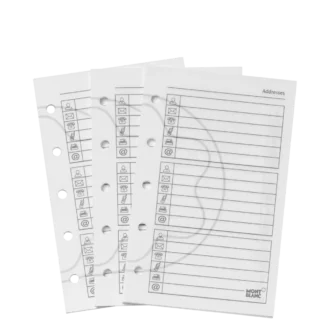 Hojas de direcciones y números de teléfono de bolsillo