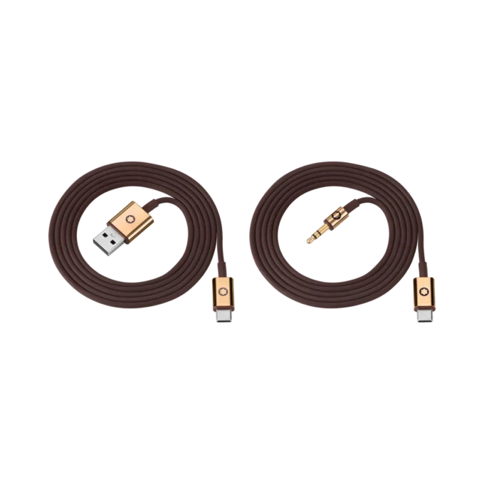 Juego de cables marrones para los auriculares Montblanc MB 01