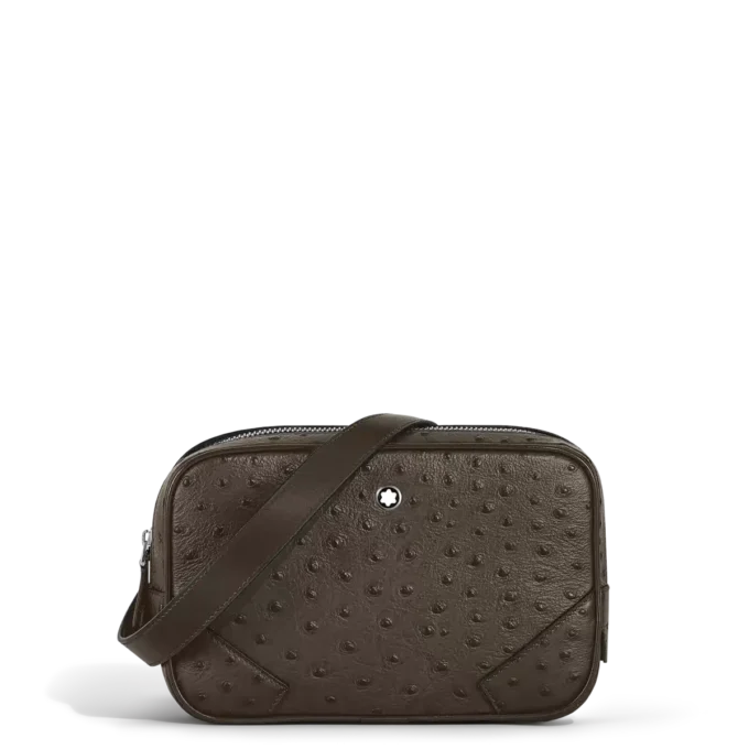 Mini bolso bandolera estampado de avestruz