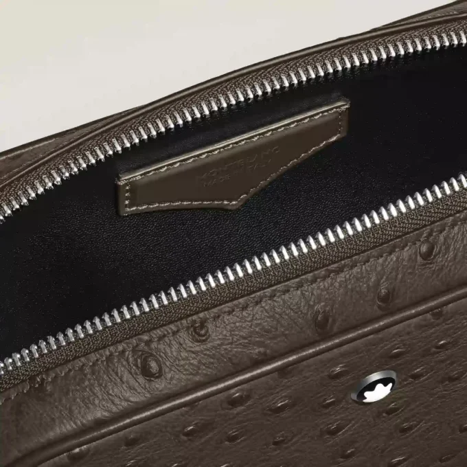 Mini bolso bandolera estampado de avestruz