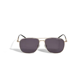 Montura cuadrada de titanio dorado